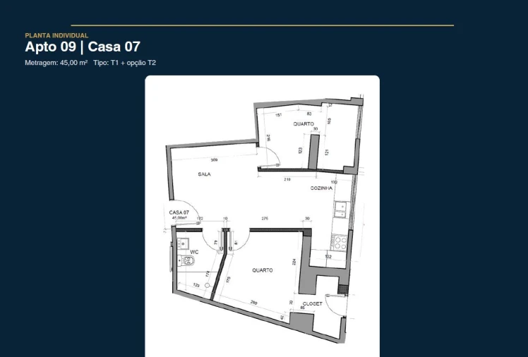 Apartamento T1 para Venda em Santa Marinha e São Pedro da Afurada Planta 1