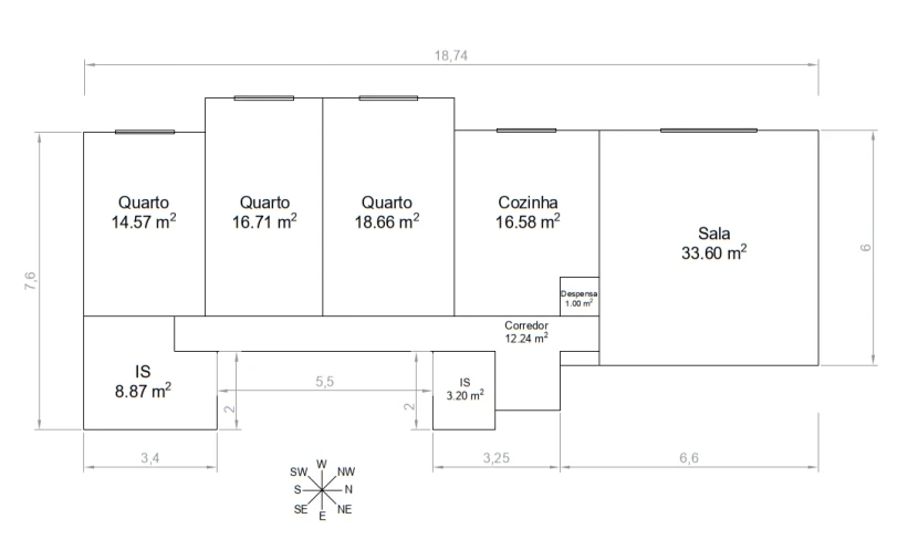 Apartamento T3 para Venda em Agualva e Mira-Sintra Planta 1