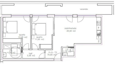 Apartamento T2 para Venda em Tondela e Nandufe