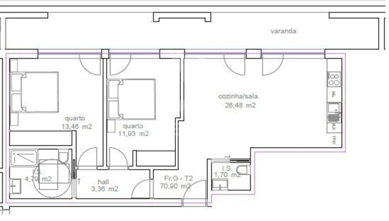 Apartamento T2 para Venda em Tondela e Nandufe Foto 4