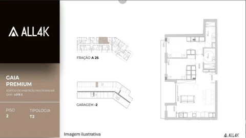 Apartamento T2 para Venda em Oliveira do Douro