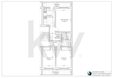 Apartamento T2 para Arrendamento em Alvalade