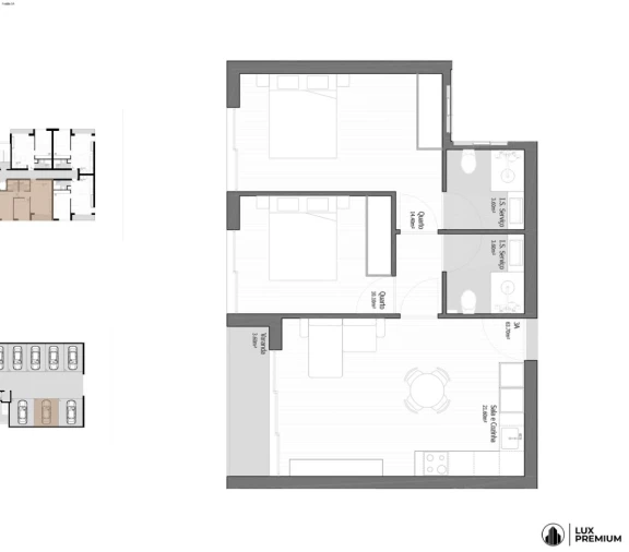 Apartamento T2 para Venda em Vila Praia de Ancora Planta 1
