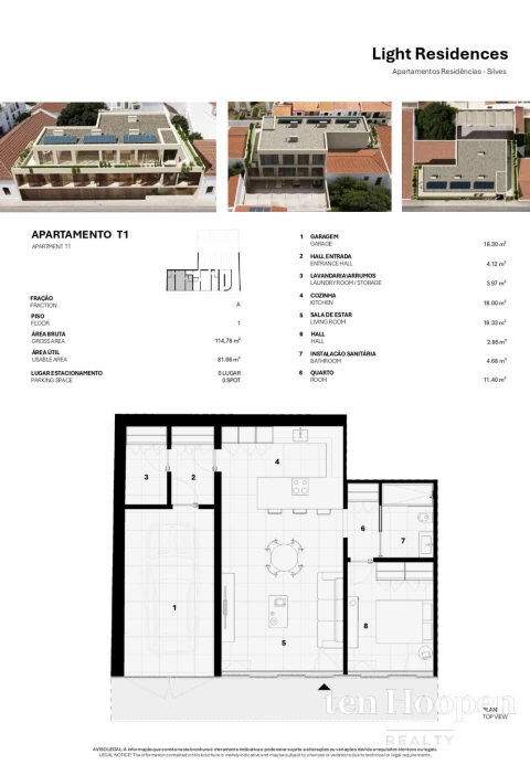 Apartamento T1 para Venda em Silves