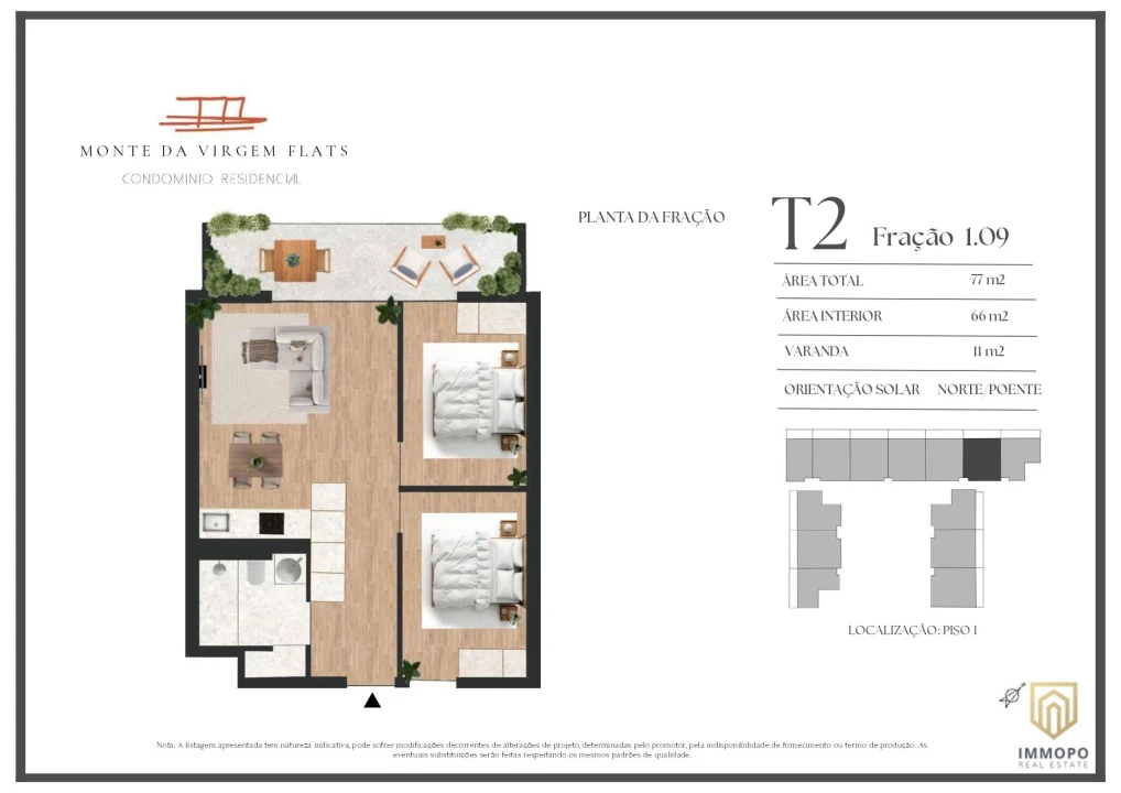 Apartamento T2 para Venda em Vilar de Andorinho Foto 9