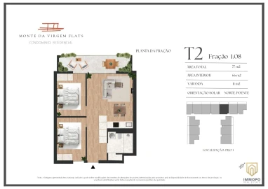 Apartamento T2 para Venda em Vilar de Andorinho