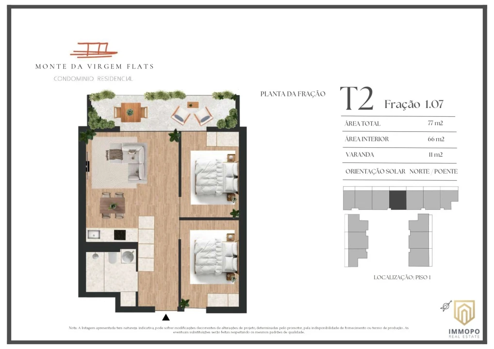 Apartamento T2 para Venda em Vilar de Andorinho Foto 9