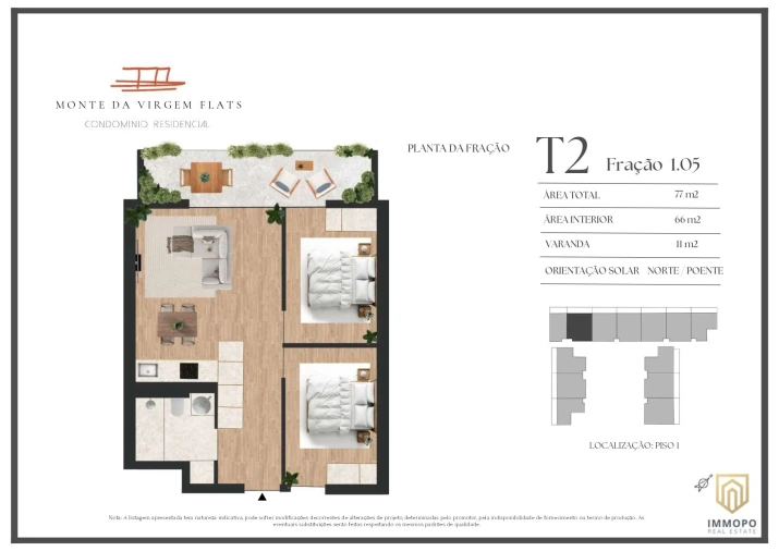 Apartamento T2 para Venda em Vilar de Andorinho Foto 9
