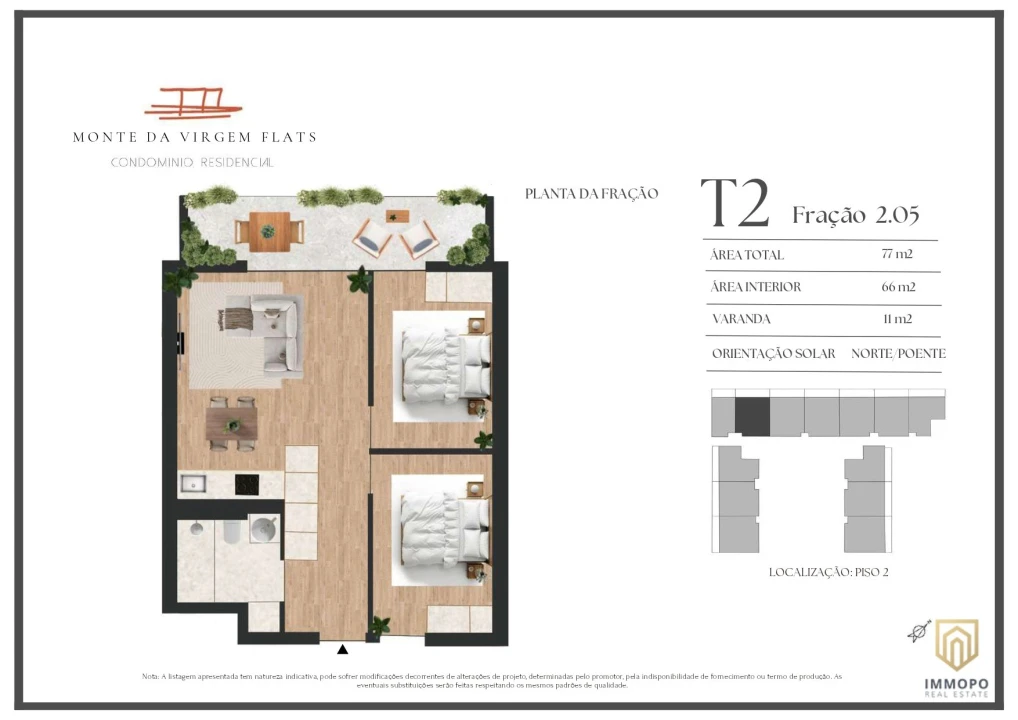 Apartamento T2 para Venda em Vilar de Andorinho Foto 9