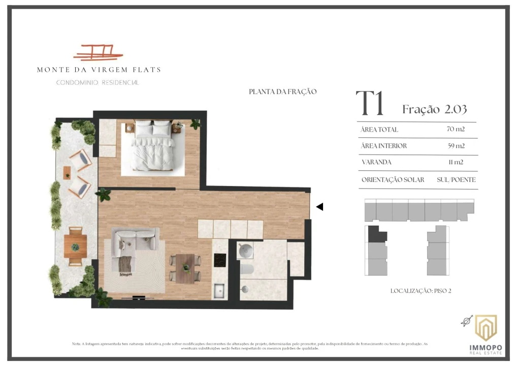 Apartamento T1 para Venda em Vilar de Andorinho Foto 9