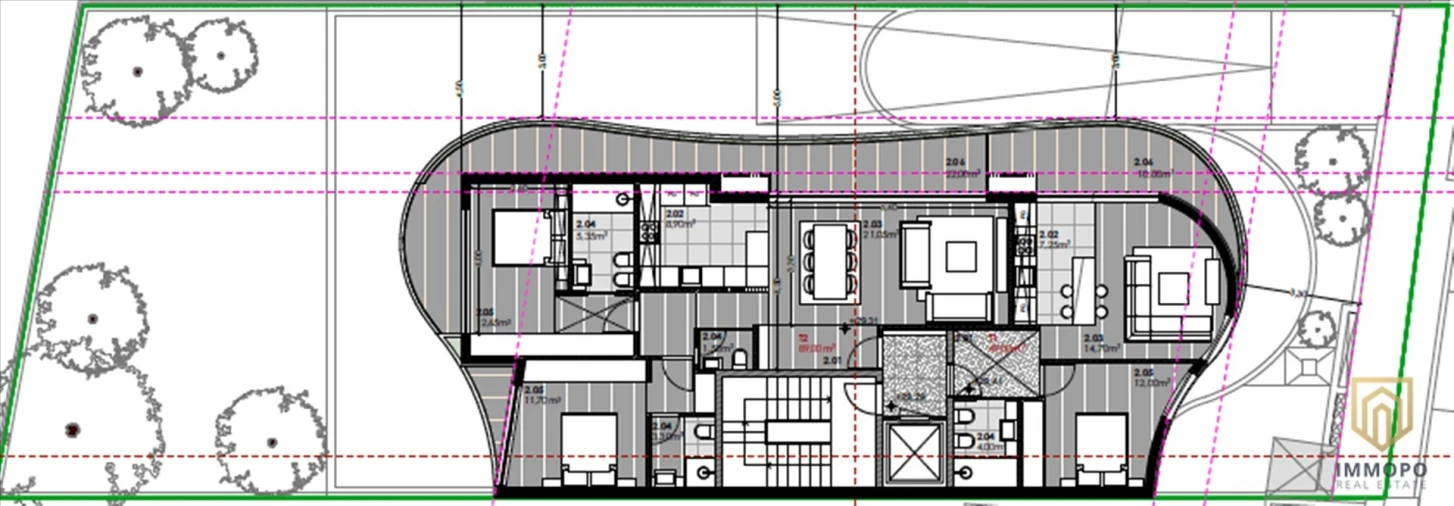 Apartamento T1 para Venda em Canidelo Planta 2