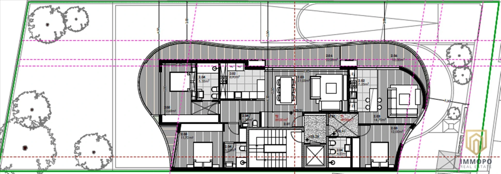 Apartamento T1 para Venda em Canidelo Planta 2