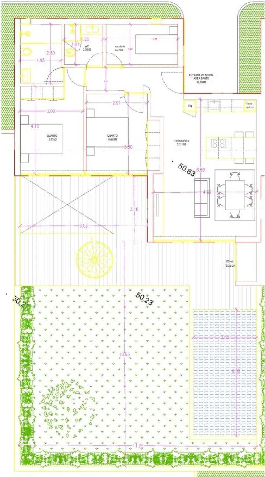 Moradia T2 para Venda em Luz Planta 1