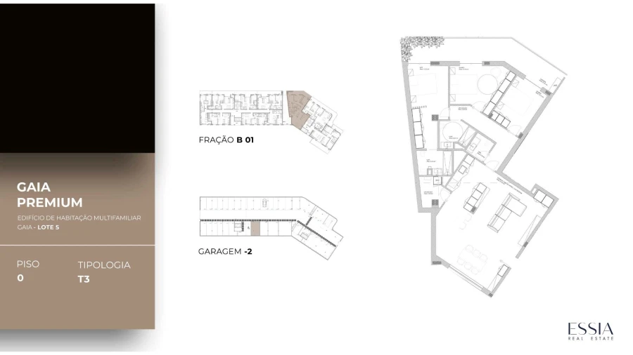 Apartamento T3 para Venda em Oliveira do Douro Planta 1