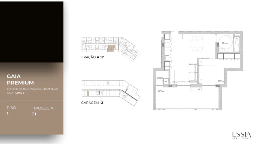 Apartamento T1 para Venda em Oliveira do Douro Planta 1