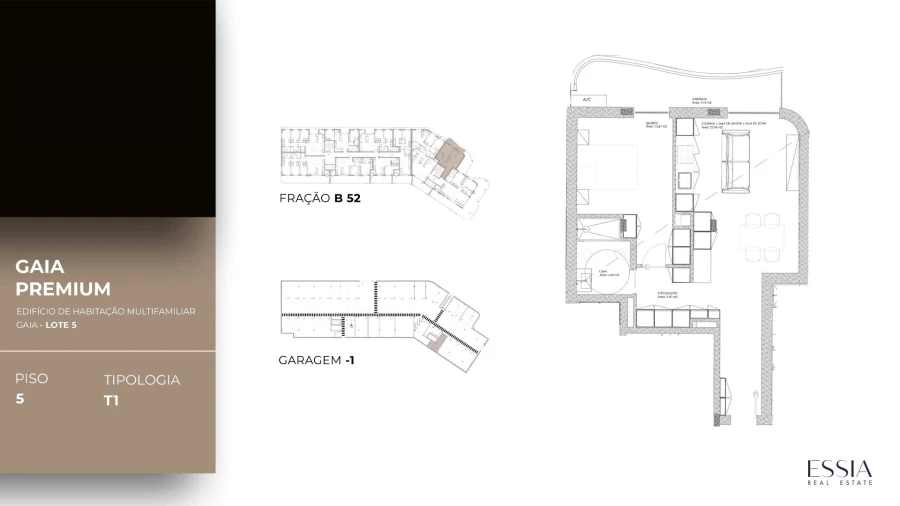 Apartamento T1 para Venda em Oliveira do Douro Planta 1