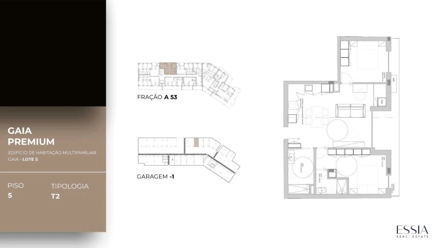 Apartamento T2 para Venda em Oliveira do Douro Planta 1