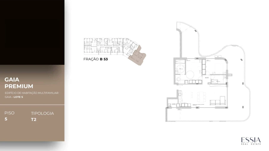 Apartamento T2 para Venda em Oliveira do Douro Planta 1