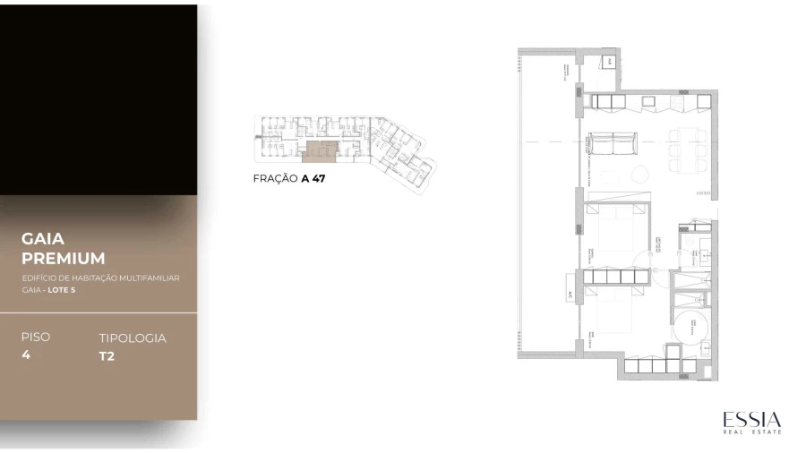 Apartamento T2 para Venda em Oliveira do Douro Planta 1