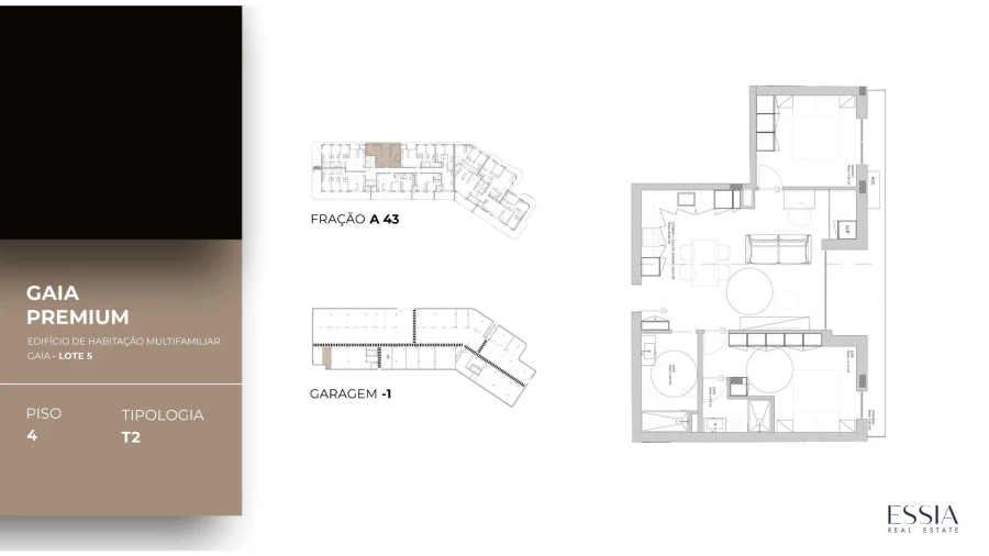 Apartamento T2 para Venda em Oliveira do Douro Planta 1