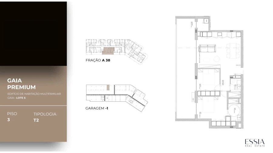 Apartamento T2 para Venda em Oliveira do Douro Planta 1