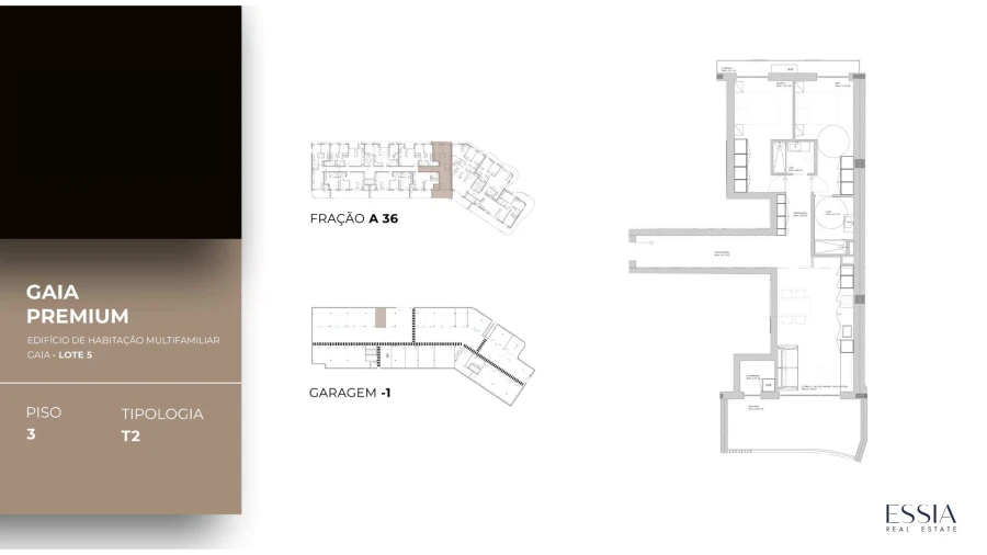 Apartamento T2 para Venda em Oliveira do Douro Planta 2