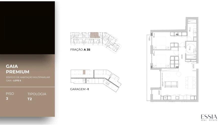 Apartamento T2 para Venda em Oliveira do Douro Planta 1