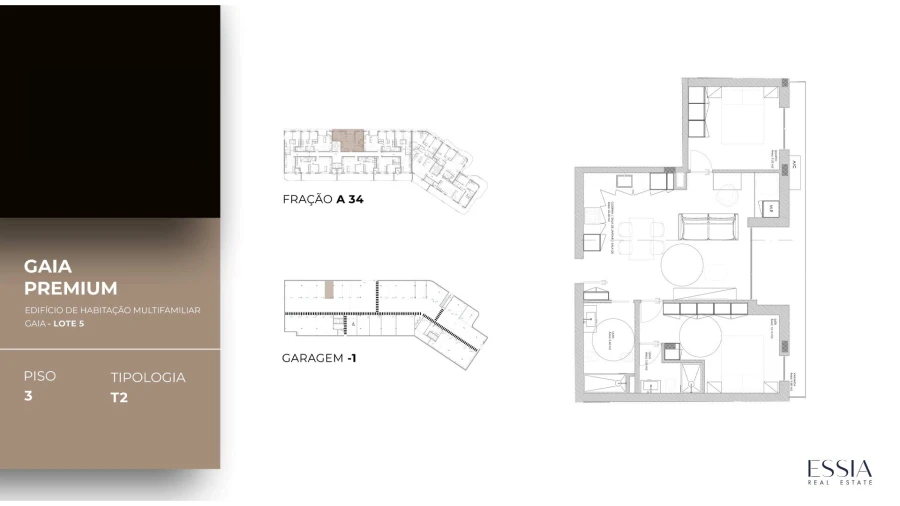 Apartamento T2 para Venda em Oliveira do Douro Planta 1