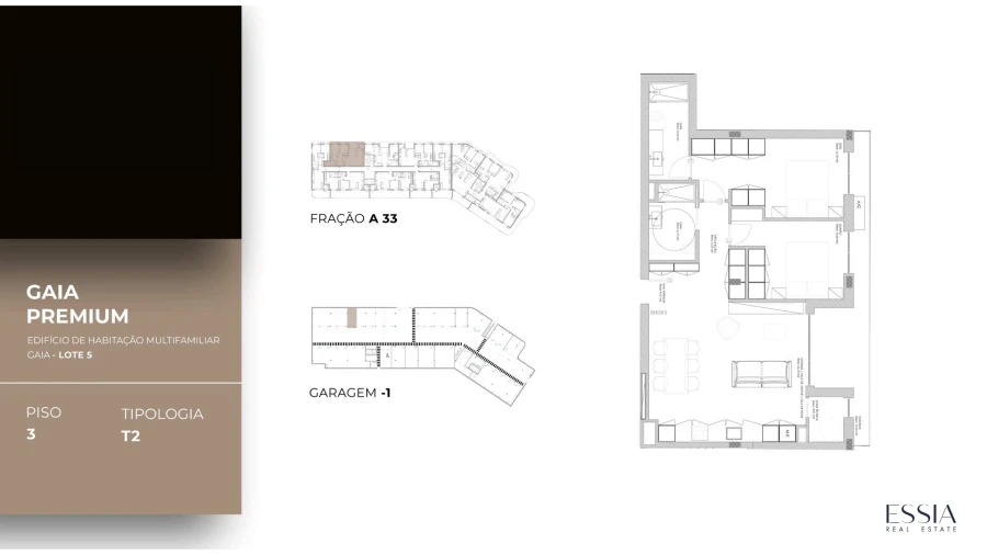 Apartamento T2 para Venda em Oliveira do Douro Planta 2