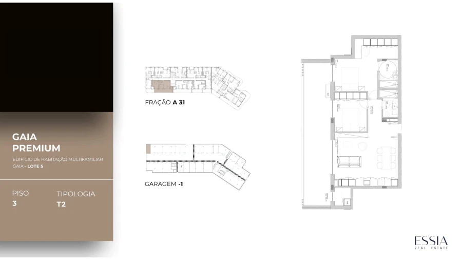 Apartamento T2 para Venda em Oliveira do Douro Planta 1