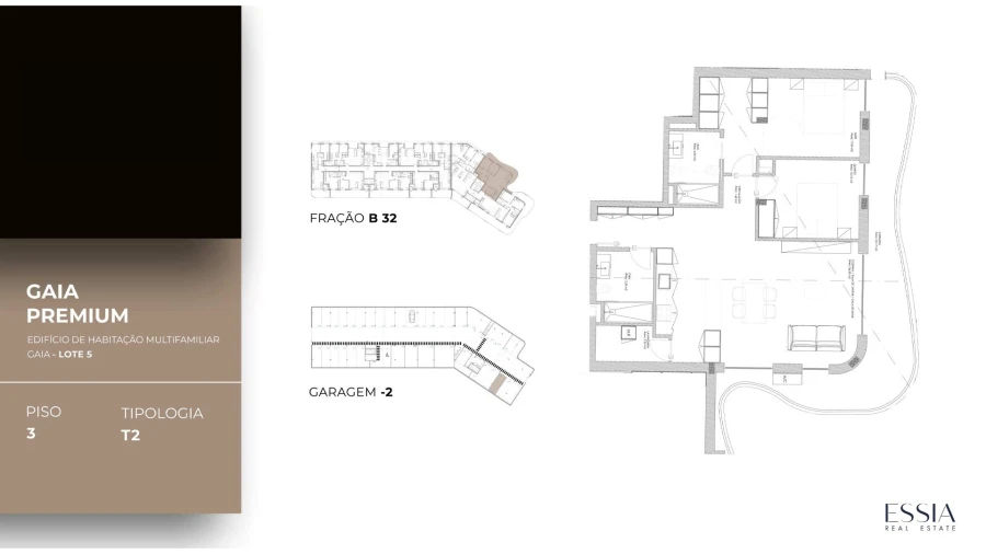 Apartamento T2 para Venda em Oliveira do Douro Planta 1