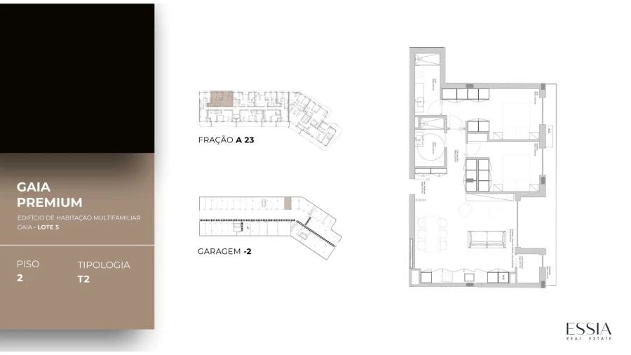 Apartamento T2 para Venda em Oliveira do Douro Planta 1