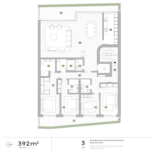 Apartamento T4 para Venda em Aldoar, Foz do Douro e Nevogilde Planta 1
