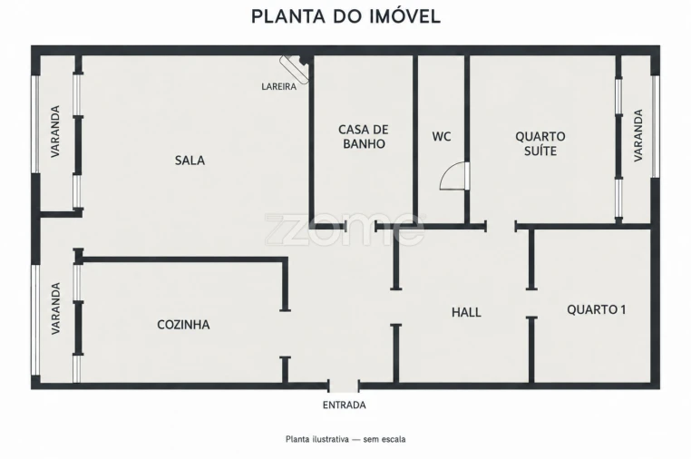 Apartamento T2 para Venda em Queluz e Belas Planta 1