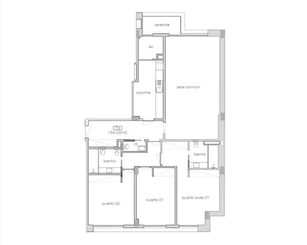 Apartamento T3 para Venda em Cedofeita, Santo Ildefonso, Sé, Miragaia, São Nicolau e Vitória Planta 1