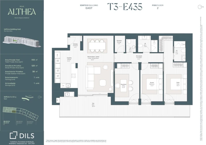 Apartamento T3 para Venda em Queluz e Belas Planta 1