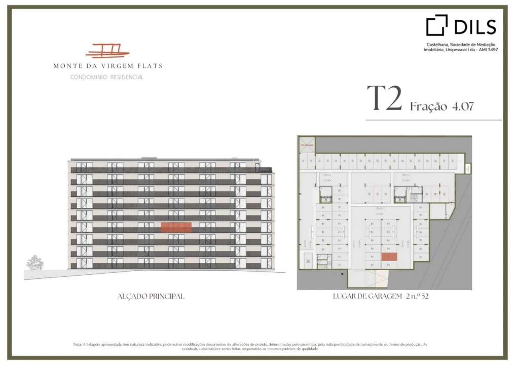 Apartamento T2 para Venda em Vilar de Andorinho Planta 2