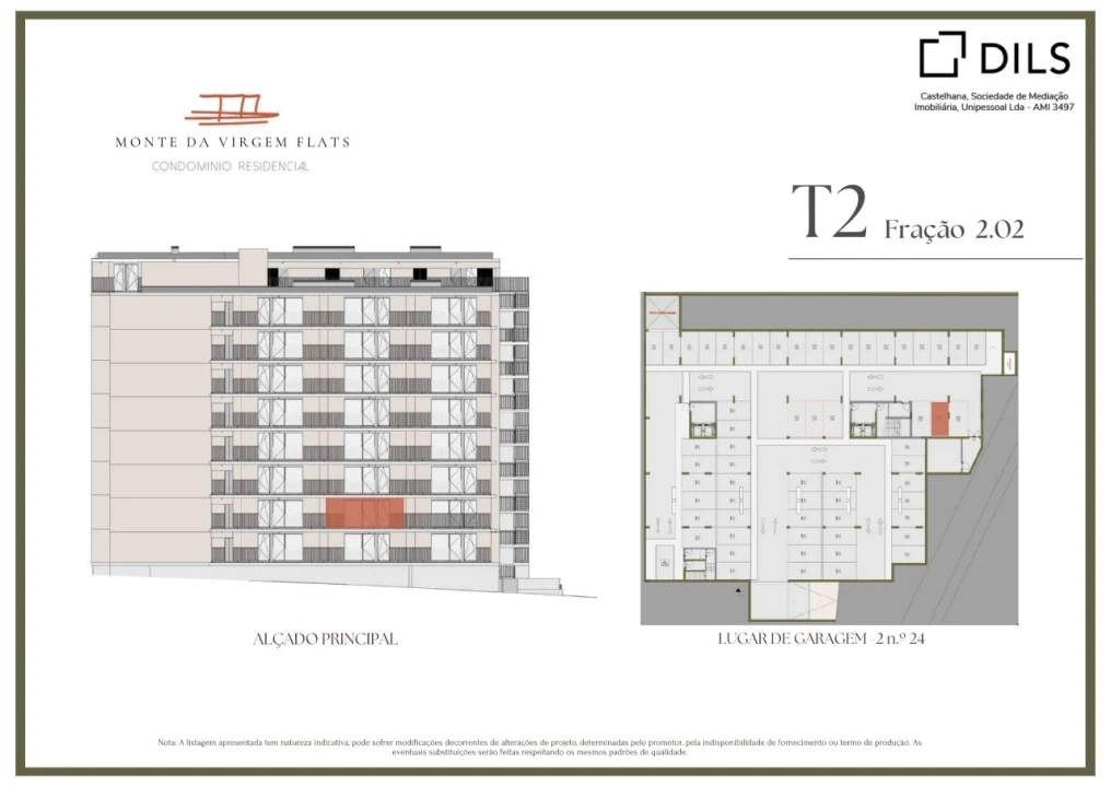Apartamento T2 para Venda em Vilar de Andorinho Planta 2