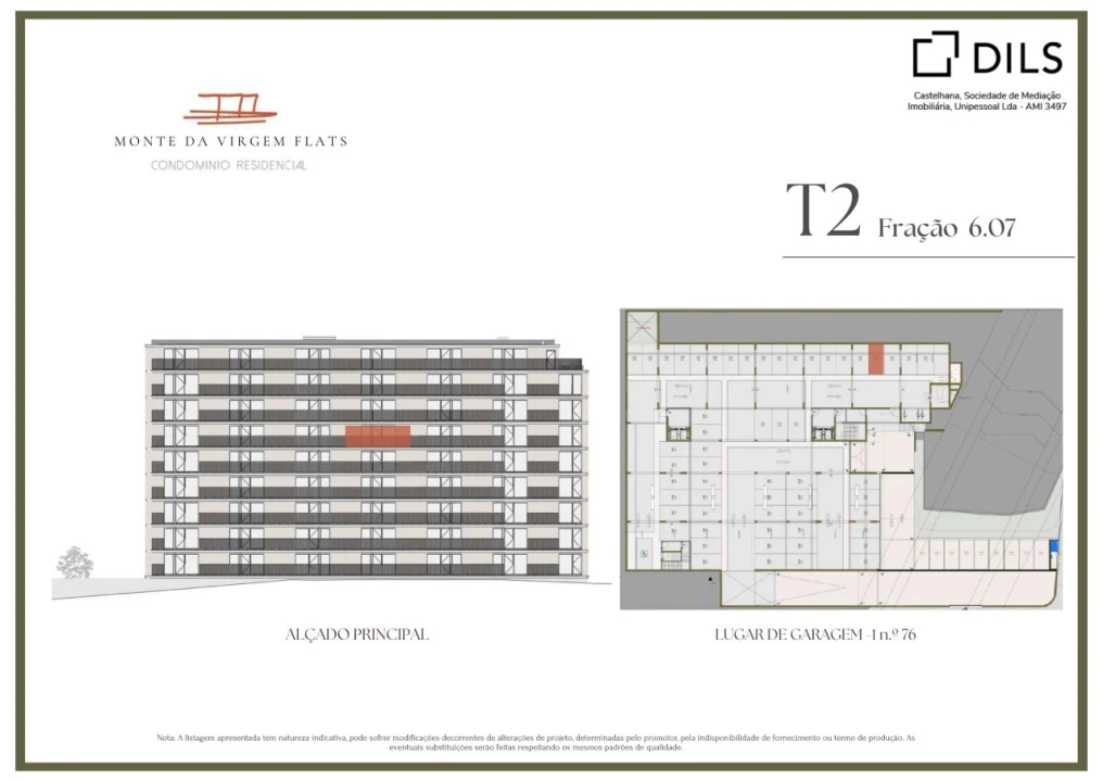 Apartamento T2 para Venda em Vilar de Andorinho Planta 2