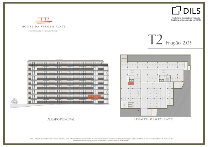 Apartamento T2 para Venda em Vilar de Andorinho Planta 2