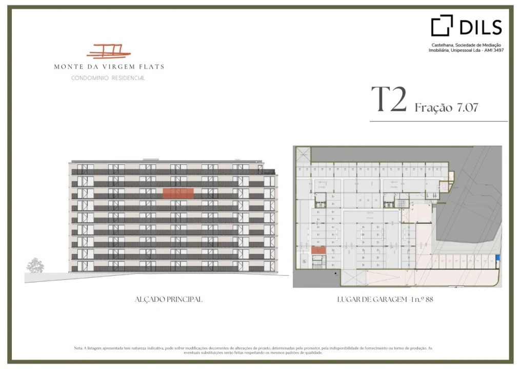 Apartamento T2 para Venda em Vilar de Andorinho Planta 2