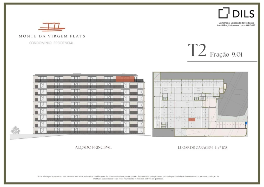 Apartamento T2 para Venda em Vilar de Andorinho Planta 2
