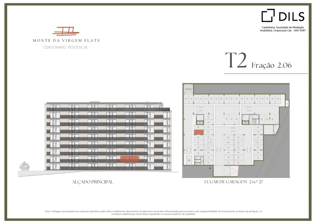Apartamento T2 para Venda em Vilar de Andorinho Planta 2