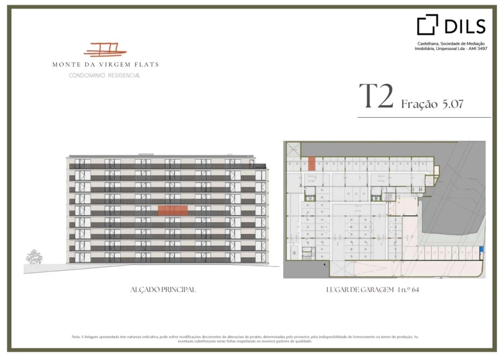 Apartamento T2 para Venda em Vilar de Andorinho Planta 2