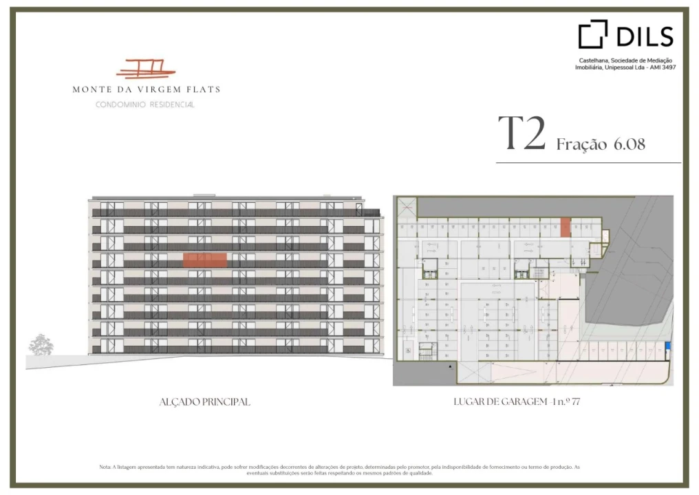 Apartamento T2 para Venda em Vilar de Andorinho Planta 2