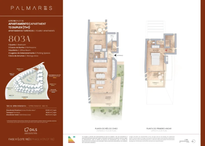 Apartamento T2 para Venda em Odiaxere Planta 1