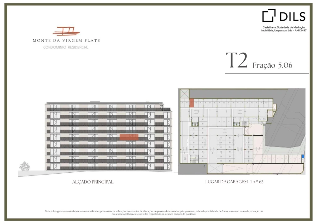 Apartamento T2 para Venda em Vilar de Andorinho Planta 2