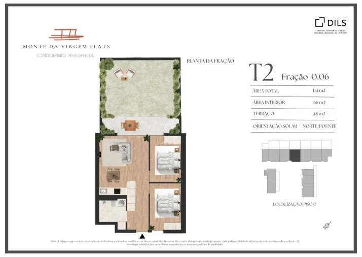 Apartamento T2 para Venda em Vilar de Andorinho Planta 1