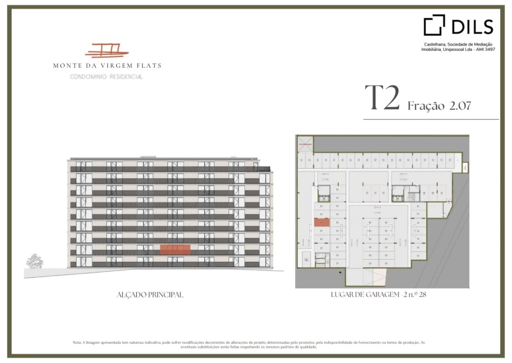 Apartamento T2 para Venda em Vilar de Andorinho Planta 2