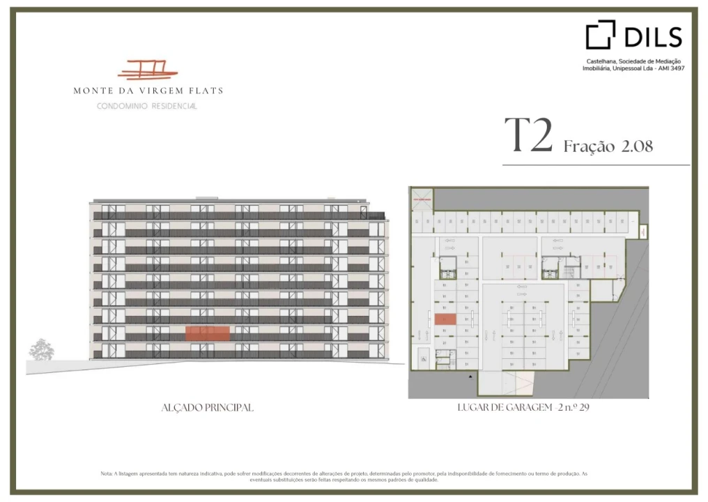 Apartamento T2 para Venda em Vilar de Andorinho Planta 2